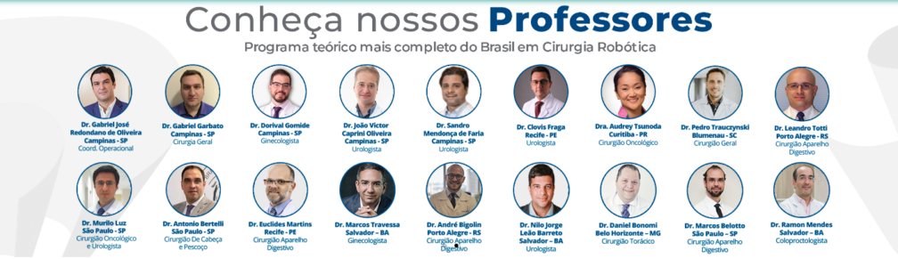 professores cirurgia robotica